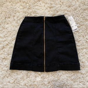 Black tight jean skirt